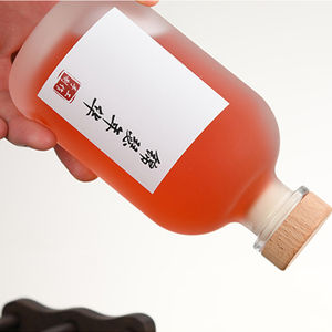 <span class=keywords><strong>Regalo</strong></span> di lusso in vetro in scatola bottiglie di liquore per eventi aziendali e matrimoni con lamina di etichette stampate e accenti di nastro - Product Image 1