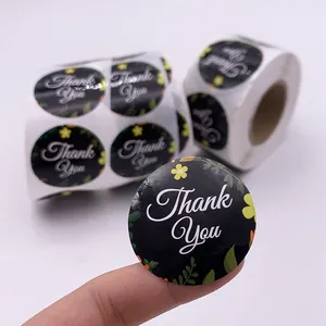 Stiker botol air pribadi rol Label kemasan kosmetik Terima kasih dalam banyak tema