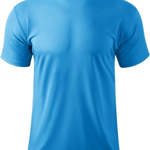 T-shirt Rashguard à manches courtes pour homme, UPF 50+, séchage rapide, protection solaire, hauts de sport, pêche, natation, 100% coton, tricoté, motif imprimé - Product Image 1