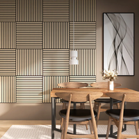 Panneaux muraux acoustiques en bois à lattes, prix raisonnable, fabrication standard chinoise