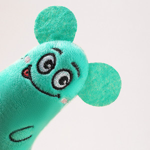 Jouet à mâcher en peluche pour animaux de compagnie Kinghon KH-31524, adorable souris de simulation animale de dessin animé, jouet interactif pour chat, accessoires à herbe à chat - Product Image 6