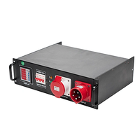 Boîtier de distribution d'alimentation personnalisé Mini 4 voies CEE 32A 3 broches en sortie, 32A 5 broches en entrée et en sortie, certifié CE ROHS FCC LVD