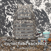 Sac à dos tactique Oxford imperméable grande capacité 36-56L avec doublure en nylon, durable pour la randonnée, le camping, les voyages et la survie en extérieur