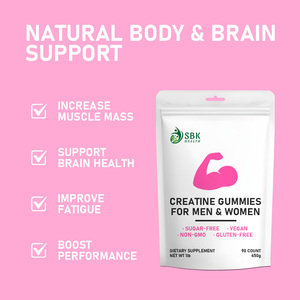 Gomitas de Creatina Directas de Fábrica para Hombres y Mujeres, Aumentan la Masa Muscular, con B12, Sin Grasas Saturadas ni Carbohidratos Totales - Product Image 6