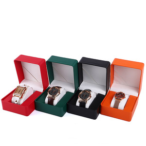Tongxing Luxury Custom Logo Black Matte Single <strong>Watch</strong> Boxes Cases Pu Leather Square Wooden <strong>Watch</strong> Gift <strong>Box</strong> - Product Image 4
