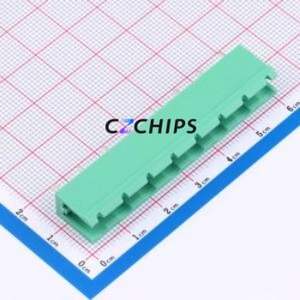 MX2EDGV-7.62-08P-GN01-Cu-A Plug-in Terminal Block Through hole,P=7.62mm Connector Board-to-Board / Socket Open 1x8P 7.62mm Green - Product Image 1