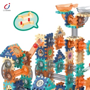 Juego de juguetes de construcción de bloques de mármol rodante Chengji, montaje educativo DIY, pistas de tubería de construcción para bolas de mármol - Product Image 2