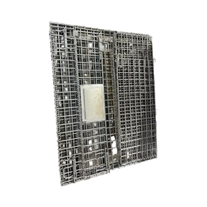 Heavy-Duty dây kim loại bền Lưới lưu trữ hàng hóa container hàn thép lỗ vuông Stackable kho hậu cần màn hình - Product Image 1