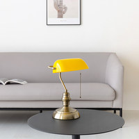 Lampe de chevet vintage des années 1940, style mid-century, simple, écologique, alimentée par courant alternatif, LED E26/E27, interrupteur à bouton, lampe de bureau pour étude et lecture