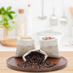 ถุงผ้าลินินแบบมีเชือกผูกสำหรับบรรจุภัณฑ์สมุนไพร ผงกาแฟ ซองกาแฟบด บรรจุภัณฑ์ของขวัญเปล่า - Product Image 3