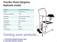 Chaise de levage hydraulique avec trou d'aisance pour le transfert de grue de levage avec trou d'aisance pour déplacer facilement les handicapés vers les toilettes et le canapé