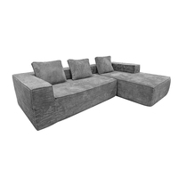 Canapé modulaire convertible Cloud Square Villa, sectionnel, sans structure, moelleux et confortable avec revêtement en velours