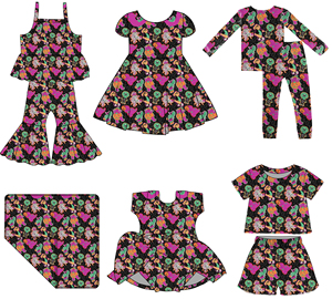 Tutina per Neonati, <span class=keywords><strong>Pigiama</strong></span> in Bambù con Personaggi, Camicia per Bambine, Vestito di Halloween, Pantaloni a Zampa, Set di Abbigliamento per Bambini - Product Image 3