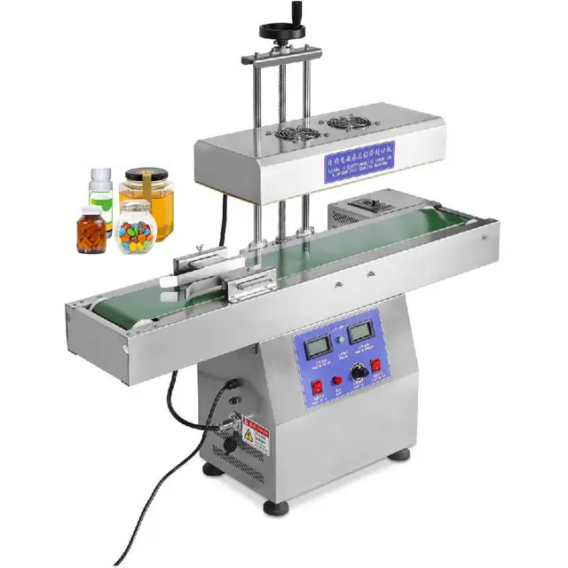 एल्यूमीनियम पन्नी के लिए सीलर मशीन/सेमी स्वचालित प्रेरण स्वचालित निरंतर गर्मी सीलर सीलिंग मशीन