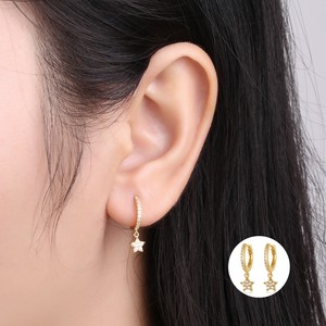 <span class=keywords><strong>Pendientes</strong></span> de Moda, Joyería de Plata de Ley 925, <span class=keywords><strong>Pendientes</strong></span> Colgantes de <span class=keywords><strong>Estrella</strong></span> con Pequeños Diamantes, <span class=keywords><strong>Pendientes</strong></span> de <span class=keywords><strong>Aro</strong></span> para Mujer, Venta al por Mayor - Product Image 4