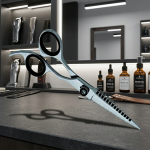 Dès que possible 6 "écologique professionnel droitier en acier inoxydable à long manche ciseaux de coiffeur ensemble amincissement texturisant beauté - Product Image 3