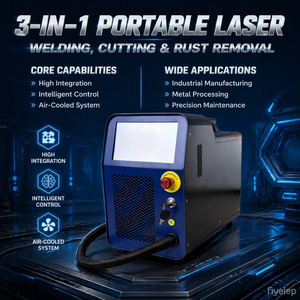 Machine de soudage laser à fibre portative refroidie par air de 700 W pour l'acier inoxydable et l'aluminium, machine de soudage laser industrielle - Product Image 6