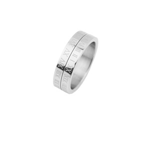 Bague rotative en acier inoxydable au design de niche de luxe léger, tailles multiples, unisexe, avec chiffres romains, bijoux tendance, vente en gros - Product Image 6