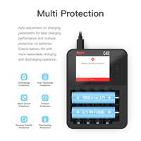Cargador de Batería Inteligente para Drones ISDT C4 EVO de 36W con Salida Tipo-C QC3.0 y Descarga de 1.5A para Baterías LiFePO4/NiMH/Eneloop