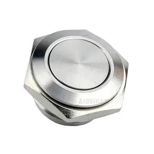 16mm 1NO Metall Momentan EIN-AUS Wasserdichter IP67 Edelstahl 12V Druckknopf schalter