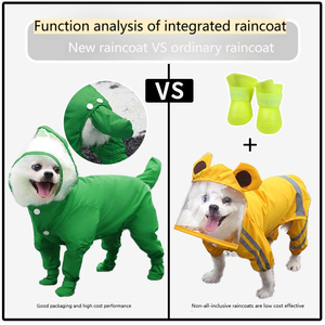 Tutto incluso leggero e leggero inverno in poliestere solido stivali impermeabili impermeabili per cani con disegno di orsacchiotto - Product Image 2