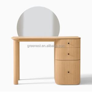 Meubles de chambre à coucher en bois massif fabriqués à la main armoire de rangement de luxe <span class=keywords><strong>longue</strong></span> <span class=keywords><strong>commode</strong></span> en chêne avec 3 tiroirs - Product Image 2