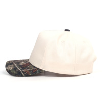 Casquette de baseball à 5 panneaux avec visière camouflage, modèle A-Frame, très populaire