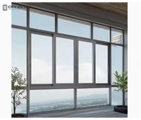 Fenêtres à battants panoramiques fixes modernes de grande taille pour maisons, avec double vitrage trempé