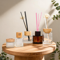 Couvercles décoratifs aromatiques pour bouteilles d'huiles essentielles, pour contenants en verre, utilisation bureau, chambre, salle de bain, bouchon diffuseur à roseaux