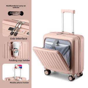 <span class=keywords><strong>Valise</strong></span> à roulettes ABS à ouverture frontale 18 pouces, petite <span class=keywords><strong>valise</strong></span> cabine sans frais de dépose, 20 pouces, multifonctionnelle avec serrure à combinaison pour voyage - Product Image 6
