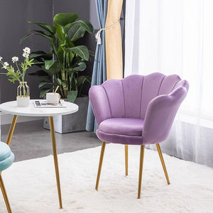 Ghế ăn bọc nhung sang trọng nhiều màu sắc, tựa lưng công thái học, ghế làm móng salon, ghế quán cà phê khách sạn - Product Image 2