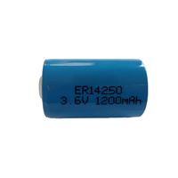 Baterai Lithium Ukuran 1/2 AA untuk Meter Gas-3.6V 1200mAh ER14250 untuk Penggunaan Peralatan Rumah Tangga