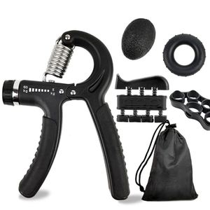 Ensemble d'entraîneurs de force de préhension pour la rééducation des mains, comprenant cinq exerciteurs de doigts en silicone - Product Image 1