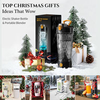 24165 Cadeau de Noël Bouteille shaker électrique pour protéines, accessoire de sport pour salle de gym, idéal pour l'eau bouillante, parfait pour les cadeaux promotionnels