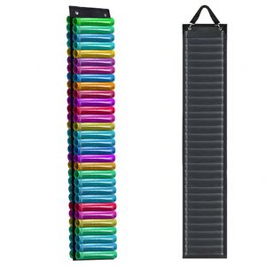 New 60 Grids Storage Organizer Hanging Door Bags <b>Vinyl</b> Storage Rack Large Capacity Craft Tools Buggy Bag - Product Image 1