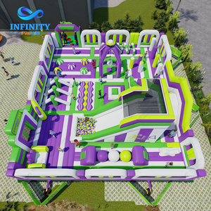 Parc à thème gonflable commercial, château gonflable pour enfants en plein air, toboggans, parcours d'obstacles intérieur, parc à thème sportif, structure gonflable - Product Image 4
