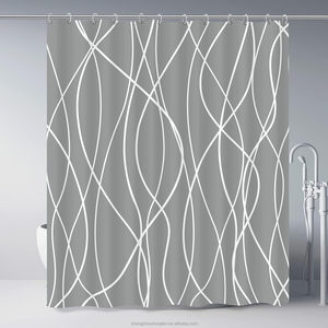 Juego <span class=keywords><strong>de</strong></span> <span class=keywords><strong>cortinas</strong></span> <span class=keywords><strong>de</strong></span> ducha extra <span class=keywords><strong>largas</strong></span> <span class=keywords><strong>Cortinas</strong></span> <span class=keywords><strong>de</strong></span> <span class=keywords><strong>baño</strong></span> a rayas <span class=keywords><strong>Cortinas</strong></span> <span class=keywords><strong>de</strong></span> ducha blancas decorativas Dobladillo ponderado Repelente al agua Lavable - Product Image 3