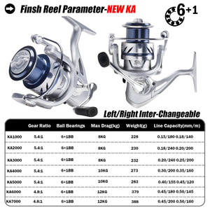 Moulinet de pêche WildTrek Spinning Reel 5.4:1/4.8:1, rapport de transmission 1000-7000, résistance maximale 12 kg, 7BB, système anti-retour, résistant à <span class=keywords><strong>la</strong></span> corrosion de l'eau salée - Product Image 4