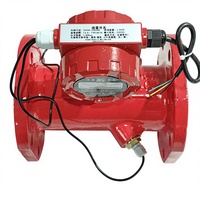 Débitmètre ultrasonique numérique à batterie en fonte ductile haute précision Hong'an DN100 pour applications incendie