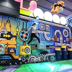 Mur d'activités interactif en métal pour aires de jeux intérieures, châteaux gonflables, parcs d'<span class=keywords><strong>aventure</strong></span>, jeux d'intelligence et d'exploration pour enfants - Product Image 1