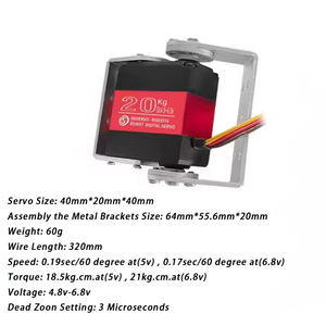 RDS3218 고토크 디지털 서보 듀얼 축 메탈 기어 로봇 암 방수 스티어링 기어 DIY 로봇 공학 아두이노 모터용 - Product Image 2