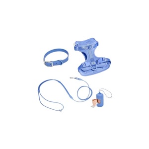 <b>Dog</b> Leash Set <b>Medium</b> Small <b>Dog</b> Blue PVC Non Slip Walking <b>Harness</b> Collar Retractable No Solid Color Pet Supplies - Product Image 1