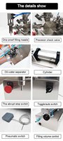 Machine de remplissage et de conditionnement semi-automatique pneumatique G1WG 500-5000 ml pour liquides, pâtes et miel, avec agitation et chauffage quantitatifs