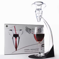 Aérateur de vin avec support de tour, verseur de décanteur de vin professionnel de luxe avec dispositif d'aération unique pour une saveur améliorée