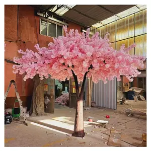 Arcos gigantes artificiales de 10 pies y 3 metros, árboles de flor de cerezo, flor de Sakura falsa Rosa grande, árbol de cerezo falso para decoración de boda