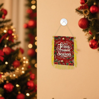 Mini-drapeaux de Noël pour voiture, à suspendre à la fenêtre avec ventouse