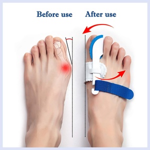 Separadores de juntas de dedos grandes ajustables, Corrector de juanete, Valgus, Protector de manga, Corrector de Hallux Valgus, férula azul de juanete nocturno - Product Image 6