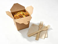 Boîte à nouilles carrée biodégradable et étanche, ensemble de boîtes à collation, logo personnalisé, papier kraft écologique, estampage à chaud, impression UV, restaurant