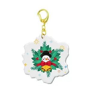 PAKA Promotion Happ Neujahr Acryl Schlüssel bund Benutzer definierte Weihnachten Acryl Charms Machen Sie Ihr Design Niedlichen Anime Acryl Schlüssel bund