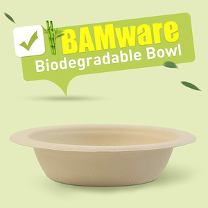 Bol de table en fibre de bambou naturelle, biodégradables, jetable, forme ronde, bon pour les micro-ondes, écologique - Product Image 2